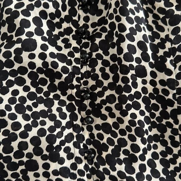 Banana Republic black dot silk blouse - Picture 2 of 5